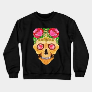 Sugarskull fancy vintage and ruby day of the dead. Crewneck Sweatshirt